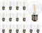 G40 Globe Replacement Bulbs C9/E17 Intermediate Base - 1W G40 Shatterproof LED Filament Warm White (15 Pack)