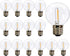 G40 Globe Replacement Bulbs C9/E17 Intermediate Base - 1W G40 Shatterproof LED Filament Warm White (15 Pack)