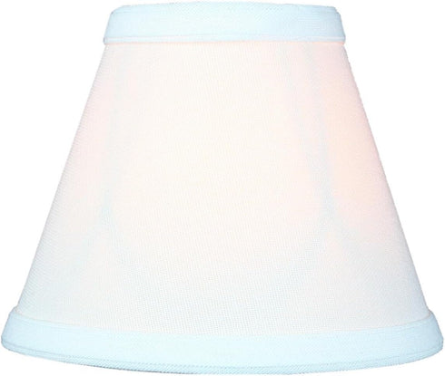 3x6x5 Small White Linen Clip-On Lampshade - for Chandelier Elegance