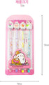 Molang Figure Cartridge Pencil Set, 4pcs Kawaii Korean Stationery, Cute Refillable Mechanical Pencils