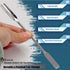 Stainless Steel Double Ended Micro Lab Scoop Spoon, Half Rounded & Flat End Spatula Sampler (7 INCH)