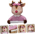 Ipetboom Cartoon Deer Roll Paper Rack Decorative Tissue Holder for Bathroom Wall Mount Pink Stylish Design Fits All