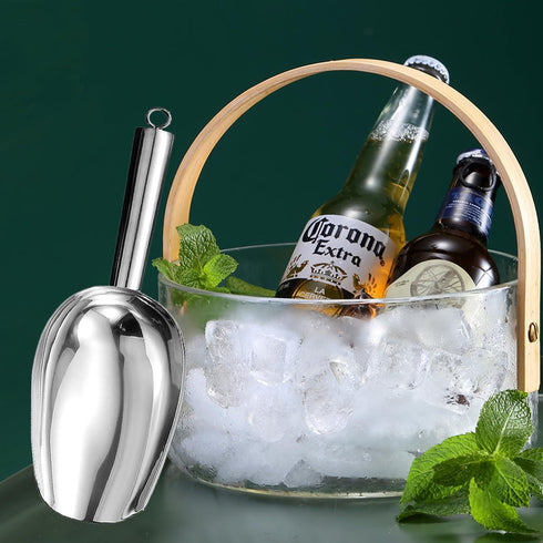 Yontlyandd 3oz) Metal Ice ScoopKitchen Ice Scooper for Ice Maker,Stainless Steel Small Ice Scooper for FreezerKitchen