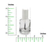 Karlash Premium Empty Polish Bottle, Clear + Brush + Mixing Ball + White Cap, 0.5 Oz - 4 Pieces