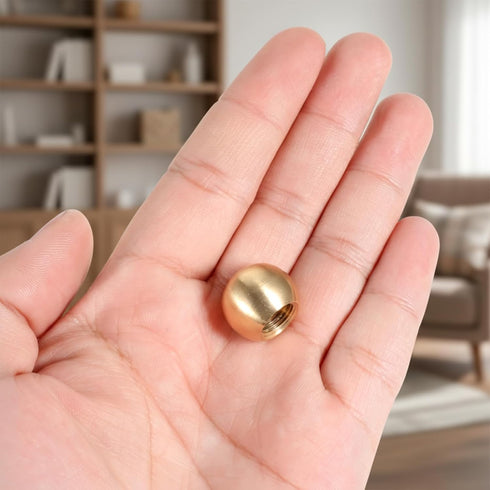 Jxiwfvl 2Pcs M10 M10 Lamp Finial Lamp Shade Holder Brass Lampshade Adapter Screw On Brass Ball Lamps Finial Cap Nuts