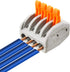 50 Pcs Lever Connectors Nuts, 4 Conductor Combination Compact Wire Connectors, Fast Connection Terminal 28-12 AWG