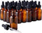 24 Pack Amber Glass Dropper Bottle, 2 oz/60 ml with Dropper, Leak Proof Travel Dispenser for Essential Oils