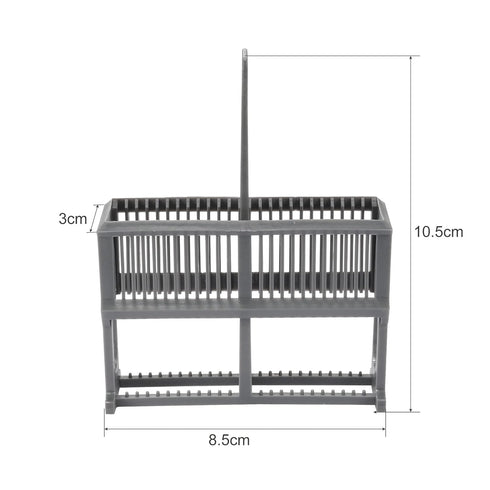 uxcell Microscope Slides Rack 24 Positions Polypropylene Staining Rack Gray for Research Experiments