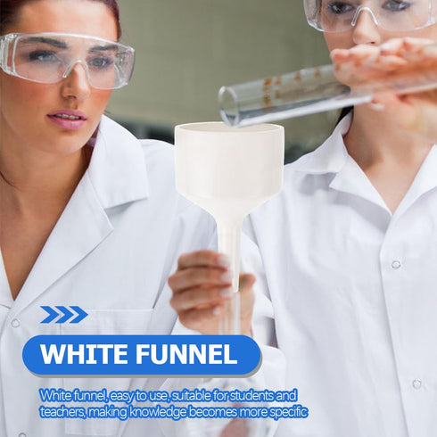 Buchner Funnel Laboratory Tool, Chemistry Strainer Funnel for Filtration, Ceramic Pottery Funnel for Student Liquid