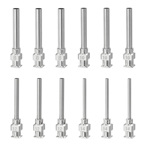 PATIKIL Blunt Tip Dispensing Needles with Bent Blunt Needle, 12 Pcs for Liquid Ink Refilling