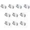 Hose Clamp, 10 Pieces Stainless Steel Adjustable, 6-12 mm Range Worm Gear, Fuel Line Clamp