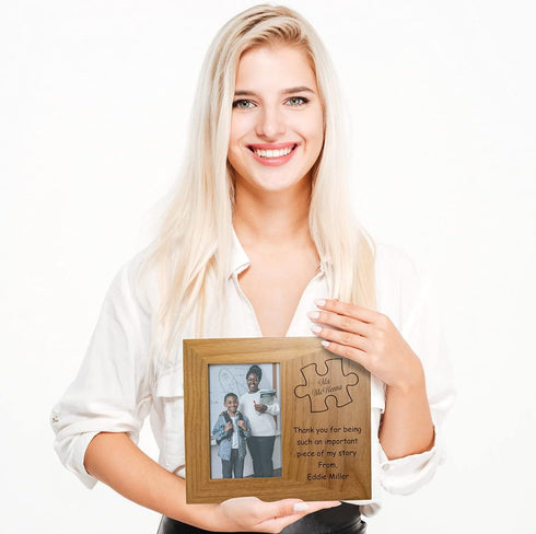 PlaqueMaker Personalized Thank You for Being A Piece of My Story Picture Frame -A Great Gift for Teachers, Leaders