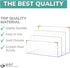 pbf Acrylic File Holder, Clear Desk Organizer with Gold Accents for Mail, Folders, and Magazines