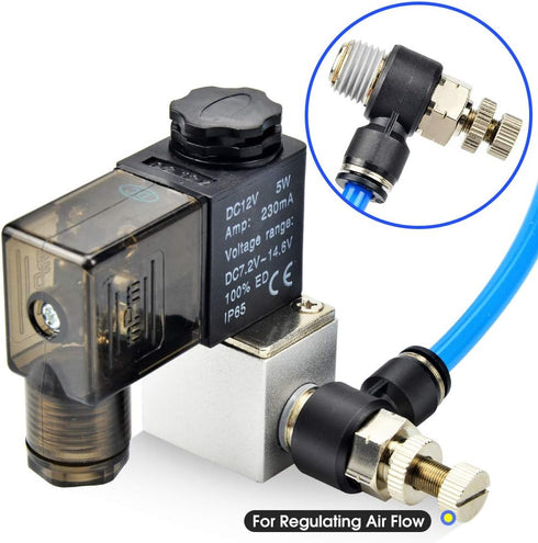 TAILONZ PNEUMATIC 3 Pack SL-5/32-N2 Push to Connect Air Line Fitting, 1/4 Inch NPT Elbow