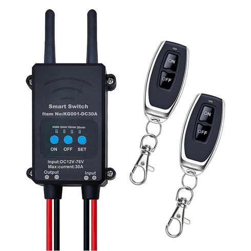 DC Wireless Remote Switch Bluetooth Remote Control DC12-76V,Wireless Relay Switch 30A, for