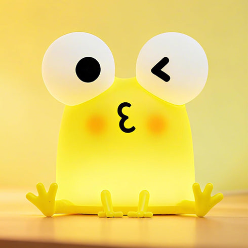 FAMIDUO Frog Night Light for Kids, Cute Funny LED Squishy Animal Silicone