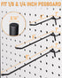 INCLY 120 Pack Black Pegboard Hooks, 4/6/8 Inch Accessories for 1/8“ and 1/4" Pegboard Hanging Tools
