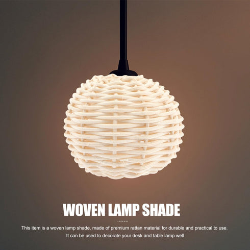 2.75 Inch Set 2 STOBOK Rattan Lamp Shade Small Woven Wicker Light Cover of Decorative Lampshades for Table Lamp Living