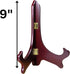BANBERRY DESIGNS Mahogany Wooden Easels Premium Quality Folding Display Stand 9" H Set of 2 Easels Ideal for Large Sized Plates Plaques Books Tiles