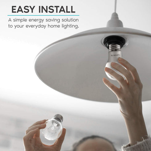 LUXRITE A15 LED Bulb, 40W Equivalent, 7W, 4000K Cool White, 600 Lumens, Dimmable E26 Medium Base, 6 Pack