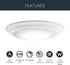 1 7.5 Dimmable 3000K, (7.5 1.5), 43846WHLED30 Kichler Gen LED Downlight in White, Ceiling Flush Mount Wet Rated