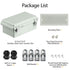 LeMotech Electrical Box, IP67 Waterproof Hinged Cover Junction Box, ABS Plastic Enclosure with Mounting Plate, Wall