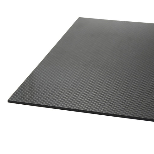 3K Full Carbon Fiber Sheet, 200mm x 300mm x 2mm Plain Weave Panel Plate, Thickness 2mm (Glossy Surface)