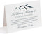 Folded Funeral Thank You Cards, 5.5x4.25 (A2) Elegant Leaf Personalized Sympathy Thank