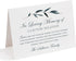 Folded Funeral Thank You Cards, 5.5x4.25 (A2) Elegant Leaf Personalized Sympathy Thank
