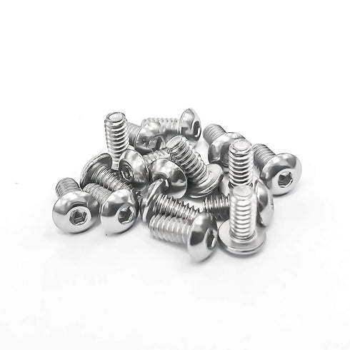 #4-40 x 1/4" Button Head Socket Cap Bolts Screws, 200 PCS, 304 Stainless Steel 18-8, Allen Hex Drive