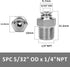 Push to Connect Fitting - 304 Stainless Steel Male Straight 5/32" Tube OD x 1/4" NPT Thread Pneumatic Push Lock Fitting