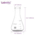4pcs Narrow Mouth Glass Erlenmeyer Flasks, 250ml, Borosilicate with Printed Graduation