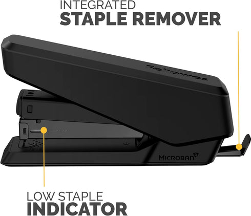Fellowes LX850 EasyPress Office Stapler, Black, 25 Sheet Capacity, Effortless One-Touch for Home and Classroom
