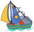 Azeeda 'Toy Sailing Boat' White Premium Vinyl Decal Sticker Waterproof, Durable & Easy
