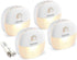 AUVON Rechargeable Battery Night Light, Mini with Motion Sensor, Warm White LED