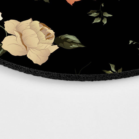 Autumn Round Mousepad, Beautiful Floral Design for Office Use