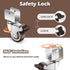 Nefish 2 Inch Caster Wheels with 3/4” U Bracket, Small Rubber Casters Set of 4 with Brake, 360 Degree Swivel