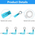 160 PCS Heat Shrink Ring Terminals, Insulated Blue Ring Terminals for 16-14 AWG Automotive Electrical