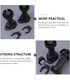 4pcs 100-120mm, Adjustable Black Plastic Sofa Legs Fastening, Thickened Furniture Support Feet for Cabinets, Tea