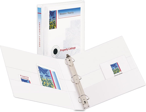 Avery Durable View Binder, 1-Inch Cap EZD Rings, Letter Size, White, 1/EA