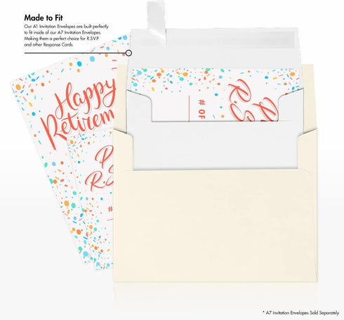LUXPaper 4Bar A1 Invitation Envelopes | 250 Qty | Peel & Press | 3 5/8" x 5 1/8" | White | 24lb. Text