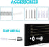 Okydoky 12" x 16" Black Glass Dry Erase Whiteboard, Frameless Weekly Board for Home, School, Office