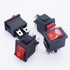 Twidec 6Pcs Rocker Switch AC 6A/125V 10A/250V DPST 4 Pins 2 Position ON/Off Red LED Light Illuminated Toggle Switch