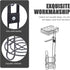Freestanding Black Iron Bathroom Toilet Paper Holder with Storage Rack and Hollow Design Roll Dispenser for Household