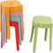 HinLIaDa 5 Pack Plastic Stackable Stools, 18" Plastic Round Stools, Colorful Nesting Stools,