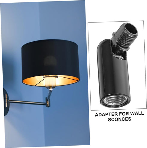 2pcs Holibanna Sloped Ceiling Adapter Light Socket for Wall Sconces Rotatable Pendant Suspension Canopy Converter Solid
