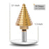 Titanium Step Drill Bit, Zhushan High Speed Steel Cone Bits, Double Cutting Blades for Sheet Metal