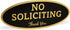 ExcelMark No Soliciting Sign for House or Business, Durable Indoor/Outdoor Sign, Large - 3.6" x 9", Black with Gold