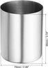 PATIKIL Pencil Holder, 3 Pack Pen Holder for Desk Stainless Steel Pencil Holders Cup Organizer Makeup Brush Holder for Desk Accessories, Silver by PATIKIL