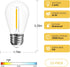 3V Bulbs S14 E26 Bulbs, 1W 100LM 2700K, 15-Pack, Visther DC Low Voltage Solar String Light Replacement, Waterproof LED